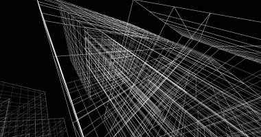 soyut mimari duvar kağıdı tasarımı, dijital konsept arkaplan