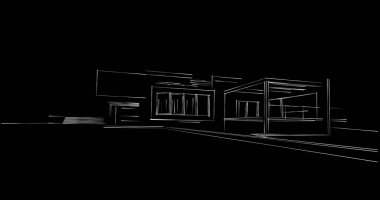 soyut mimari duvar kağıdı tasarımı, dijital konsept arkaplan