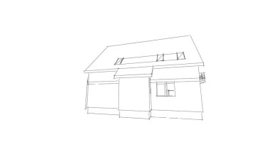 Mimari sanat konseptinde soyut çizgiler, minimum geometrik şekiller. 