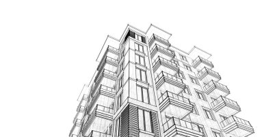 soyut mimari duvar kağıdı tasarımı, dijital konsept arkaplan