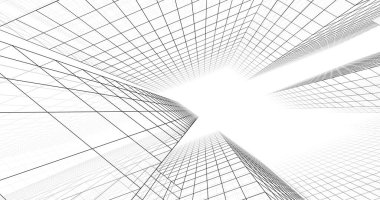 soyut mimari duvar kağıdı tasarımı, dijital konsept arkaplan