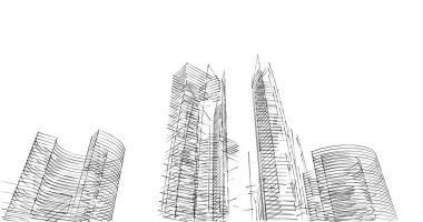 soyut mimari duvar kağıdı tasarımı, dijital konsept arkaplan