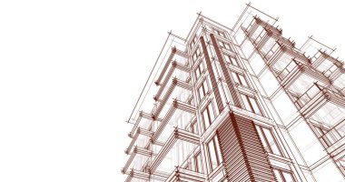 soyut mimari duvar kağıdı tasarımı, dijital konsept arkaplan