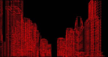 Mimari sanat konseptinde soyut çizgiler, minimum geometrik şekiller. 