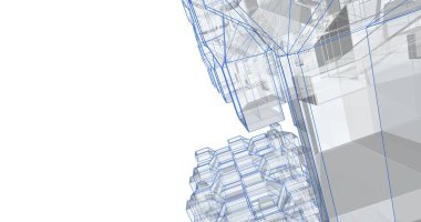 soyut mimari duvar kağıdı tasarımı, dijital konsept arkaplan