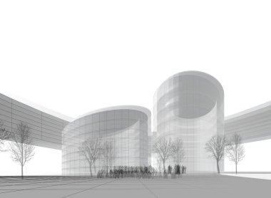 soyut mimari duvar kağıdı tasarımı, dijital konsept arkaplan