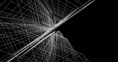 soyut mimari duvar kağıdı tasarımı, dijital konsept arkaplan