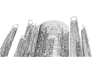 soyut mimari duvar kağıdı tasarımı, dijital konsept arkaplan