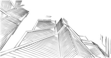 eskiz sanatı, geometrik mimari binalar tasarımı