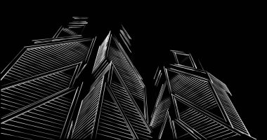 minimal geometrik şekiller, mimari çizgiler