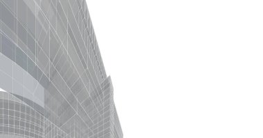 Mimari sanat konseptinde soyut çizgiler, minimum geometrik şekiller. 