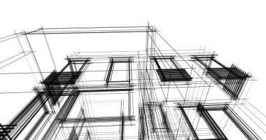 soyut mimari duvar kağıdı tasarımı, dijital konsept arkaplan