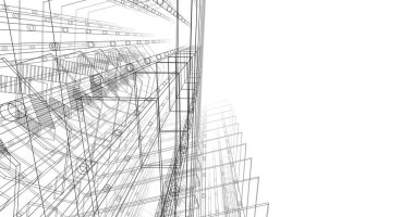 soyut mimari duvar kağıdı tasarımı, dijital konsept arkaplan