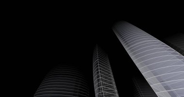 soyut mimari duvar kağıdı tasarımı, dijital konsept arkaplan