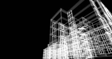 soyut mimari duvar kağıdı tasarımı, dijital konsept arkaplan