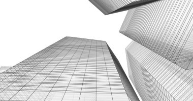 soyut mimari duvar kağıdı tasarımı, dijital konsept arkaplan