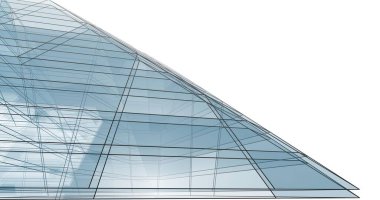 Mimari sanat konseptinde soyut çizgiler, minimum geometrik şekiller. 