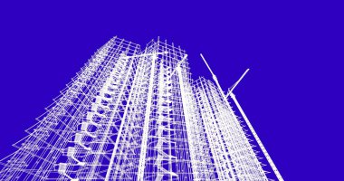 soyut mimari duvar kağıdı tasarımı, dijital konsept arkaplan