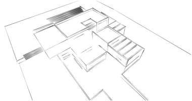 soyut mimari duvar kağıdı tasarımı, dijital konsept arkaplan