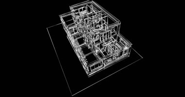 soyut mimari duvar kağıdı tasarımı, dijital konsept arkaplan