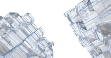 soyut mimari duvar kağıdı tasarımı, dijital konsept arkaplan