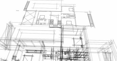 soyut mimari duvar kağıdı tasarımı, dijital konsept arkaplan