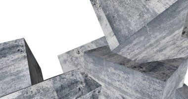 Arkaplanda mimari bina 3d illüstrasyon