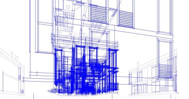 soyut mimari duvar kağıdı tasarımı, dijital konsept arkaplan