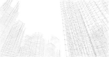 soyut mimari duvar kağıdı tasarımı, dijital konsept arkaplan