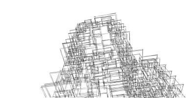 soyut mimari duvar kağıdı tasarımı, dijital konsept arkaplan