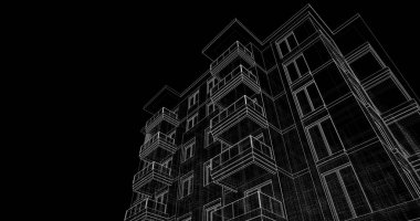 soyut mimari duvar kağıdı tasarımı, dijital konsept arkaplan