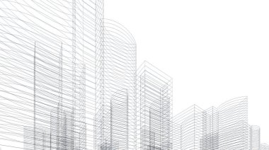 minimal geometrik şekiller, mimari çizgiler