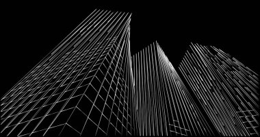 soyut mimari duvar kağıdı tasarımı, dijital konsept arkaplan