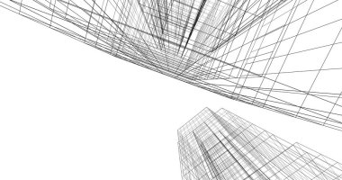 soyut mimari duvar kağıdı tasarımı, dijital konsept arkaplan