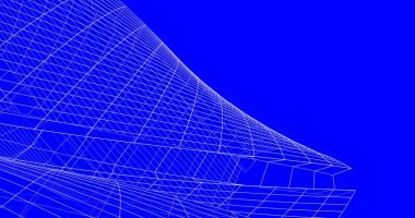 Mimari sanat konseptinde soyut çizgiler, minimum geometrik şekiller. 