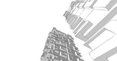 soyut mimari duvar kağıdı tasarımı, dijital konsept arkaplan