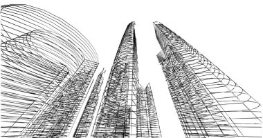 soyut mimari duvar kağıdı tasarımı, dijital konsept arkaplan