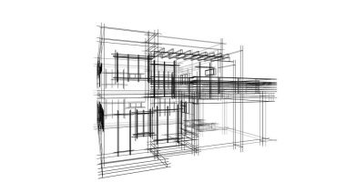 soyut mimari duvar kağıdı tasarımı, dijital konsept arkaplan