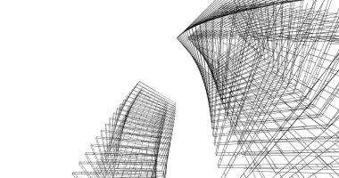 soyut mimari duvar kağıdı tasarımı, dijital konsept arkaplan