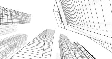 soyut mimari duvar kağıdı tasarımı, dijital konsept arkaplan