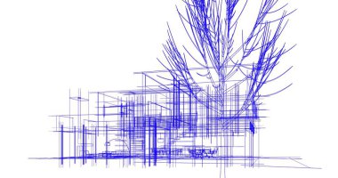 soyut mimari duvar kağıdı tasarımı, dijital konsept arkaplan