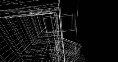 soyut mimari duvar kağıdı tasarımı, dijital konsept arkaplan