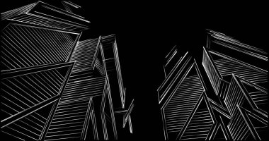 minimal geometrik şekiller, mimari çizgiler