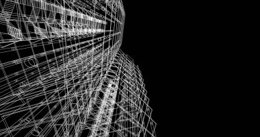 soyut mimari duvar kağıdı tasarımı, dijital konsept arkaplan