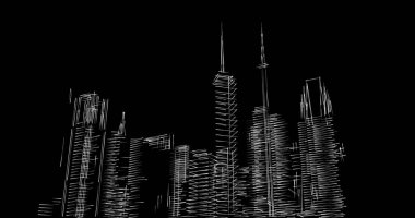 soyut mimari duvar kağıdı tasarımı, dijital konsept arkaplan