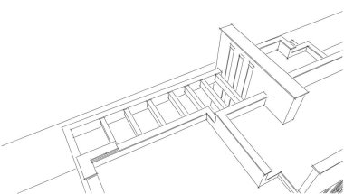 soyut mimari duvar kağıdı tasarımı, dijital konsept arkaplan