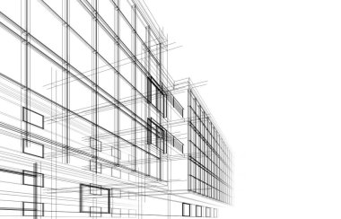 minimal geometrik şekiller, mimari çizgiler