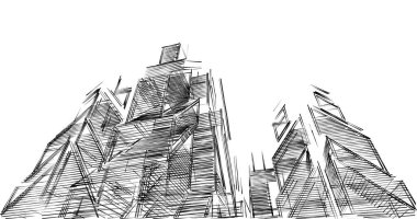 minimal geometrik şekiller, mimari çizgiler