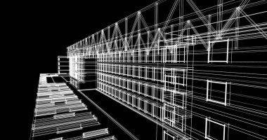 soyut mimari duvar kağıdı tasarımı, dijital konsept arkaplan