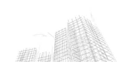 soyut mimari duvar kağıdı tasarımı, dijital konsept arkaplan